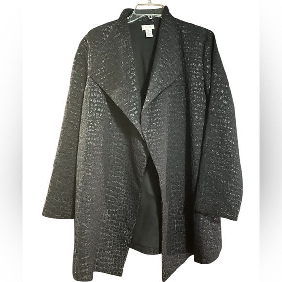 Chico's Jackets & Blazers - Chico's Black Blazer with Textured Pattern